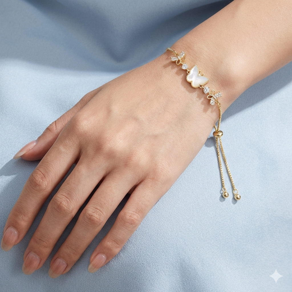 The "Etherea" Butterfly Bloom Bracelet