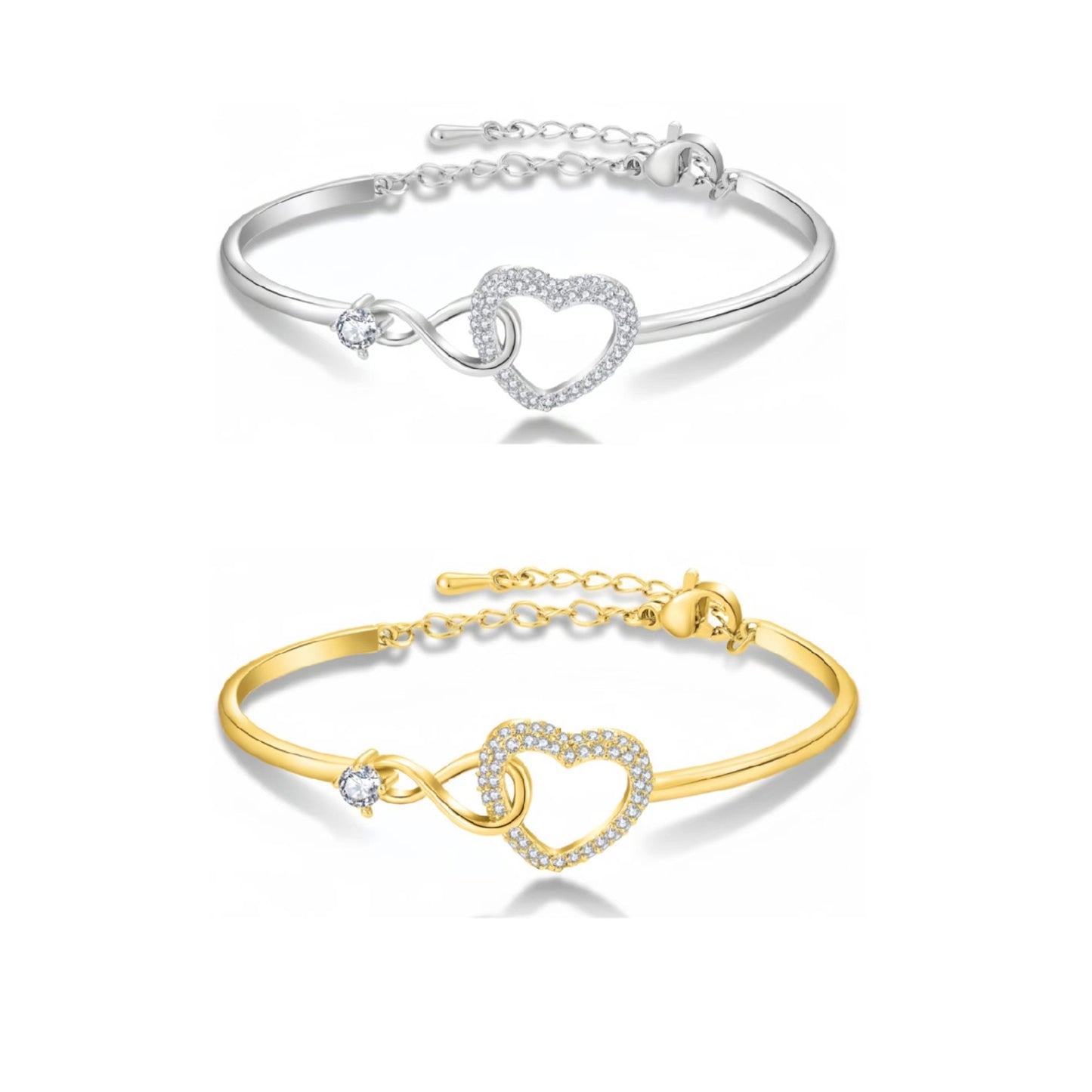 The "Eternal Embrace" Infinity Heart Bracelet