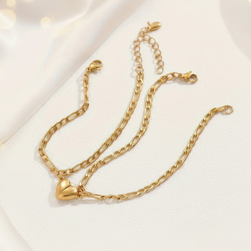 The Soulmate Bond - Magnetic Heart Bracelet Set