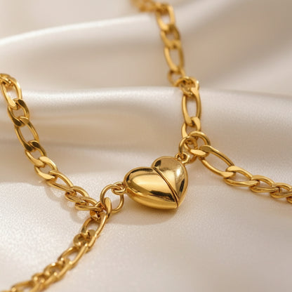 The Soulmate Bond - Magnetic Heart Bracelet Set