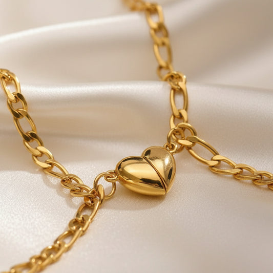 The Soulmate Bond - Magnetic Heart Bracelet Set